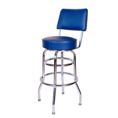 Richardson Seating Corp Richardson Seating Corp 1958BLU 1958- 30 in. Floridian Swivel Bar Stool; Blue;  - Chrome - Blue 1958BLU